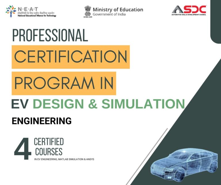 Professional Certification Program in Electric Vehicle Design and Simulation Engineering