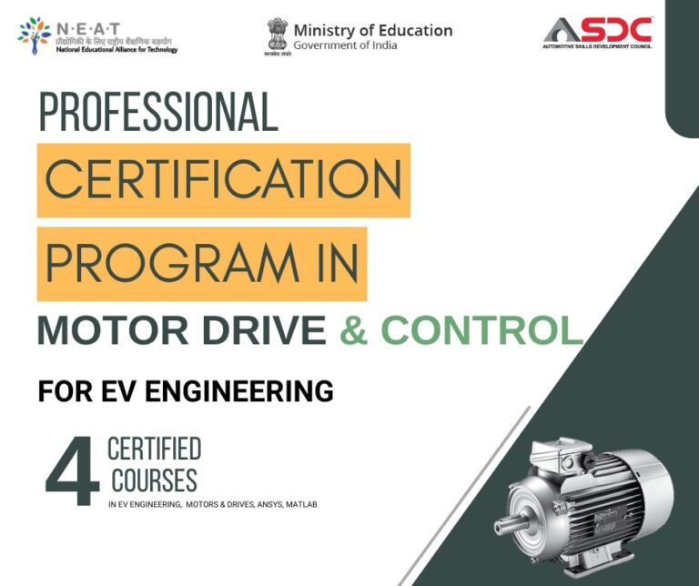 Professional Certification Program in Motor Drive Systems & Control Systems