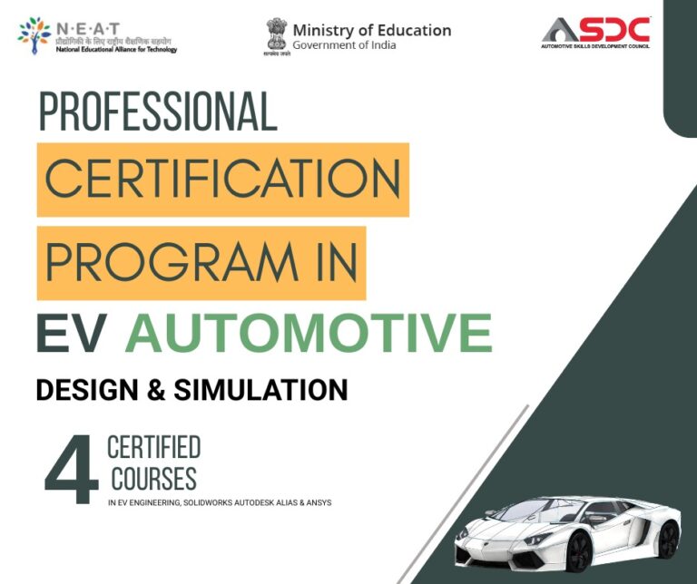 Professional Certification Program in EV Automotive Design and Simulation